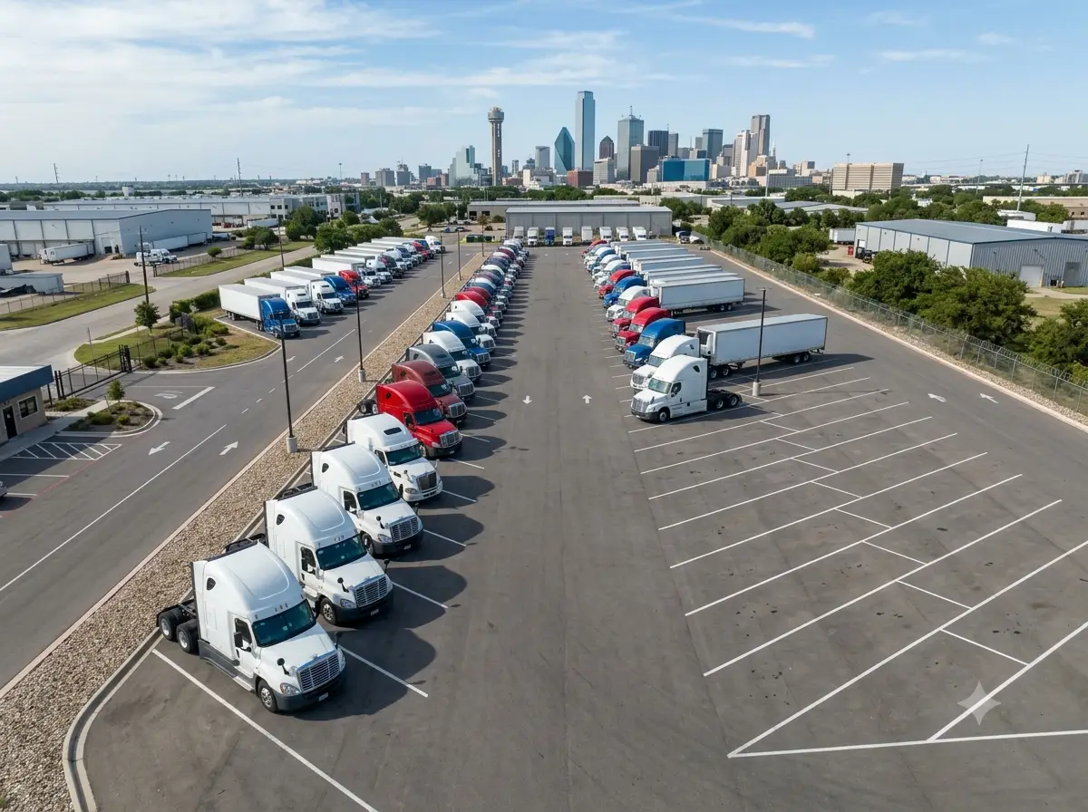 Commercial truck parking space planning for a growing Dallas fleet